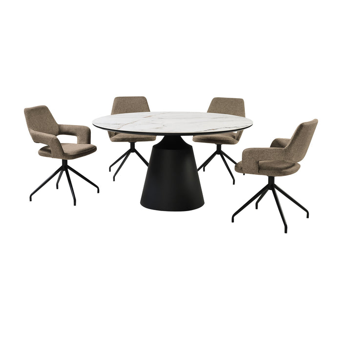 Knox Penny - Dining Set Stone Top And Chairs