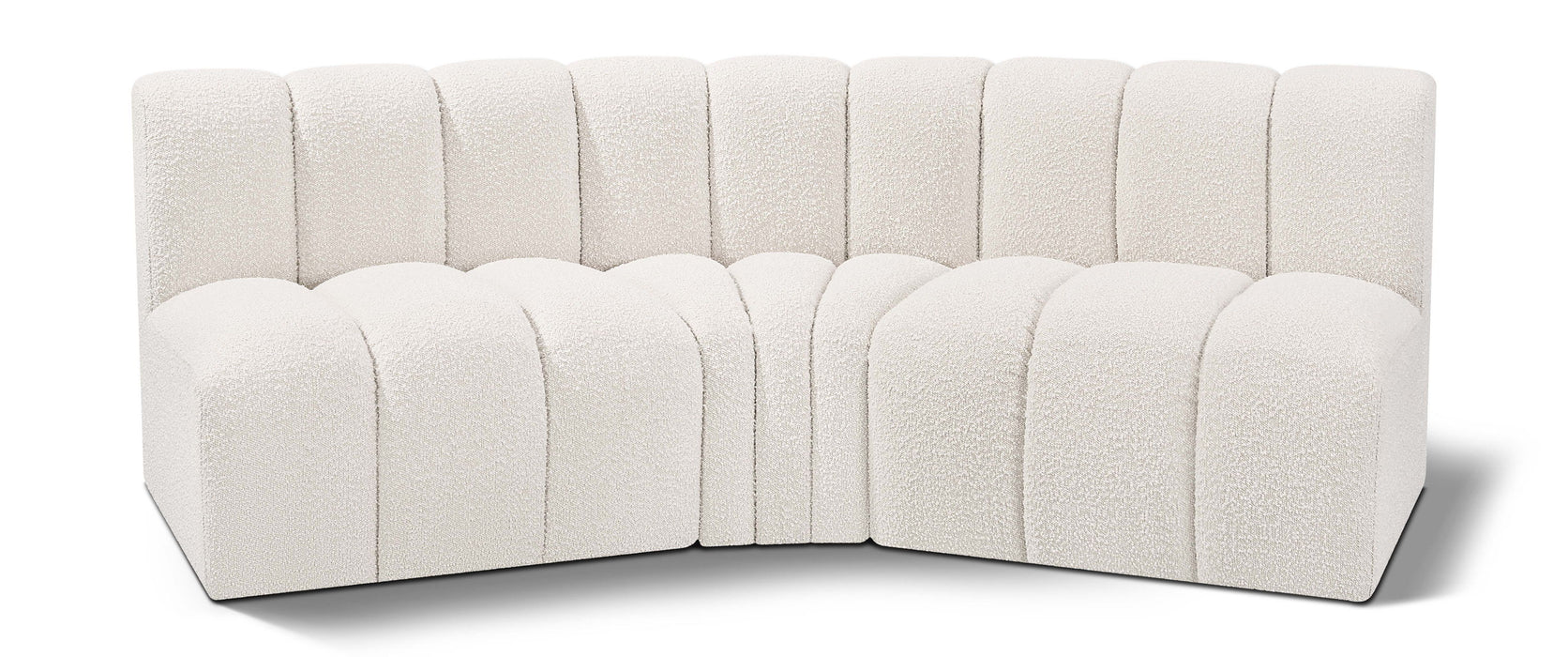 Arc - Boucle Fabric 3 Piece Modular Corner Sofa