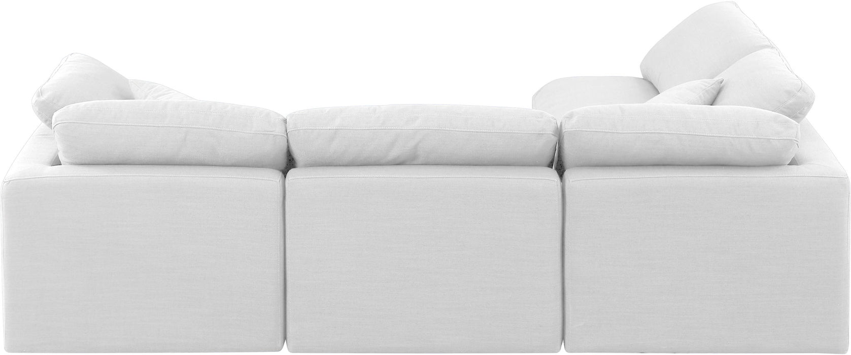 Indulge - Linen 4 Piece Modular Sectional - White