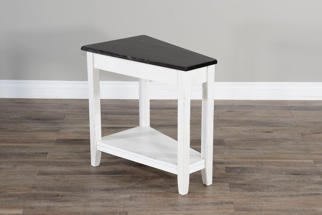 Carriage House - Chair Side Table - Cottage White / Europen Dark