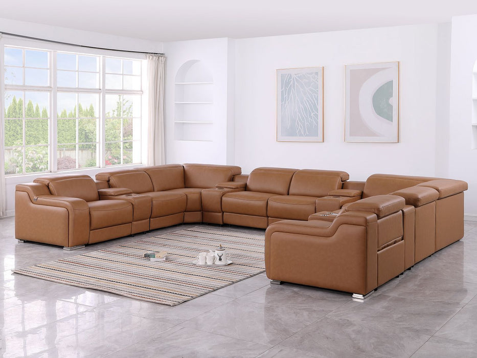 1116 - 12-Piece U-Shaped Sectional Sofa In With 4 Power Recliners & Power Headrests