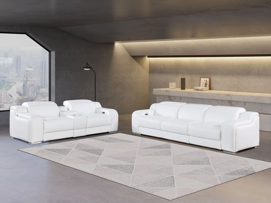 1116 - 6-Piece Modular Power Reclining Sofa And Console Loveseat Set In With 5 Power Recliners & Power Headrests