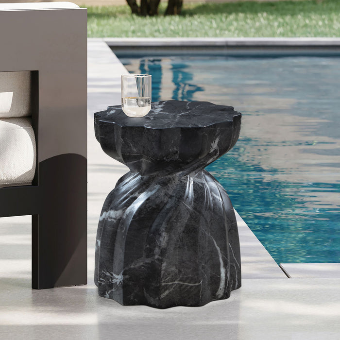 Caserta - Marble Finish Concrete End Table