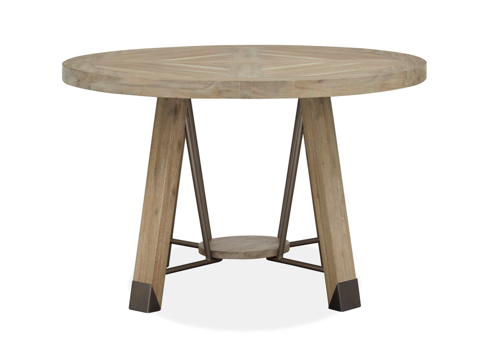 Ainsley - Round Dining Table - Cerused Khaki