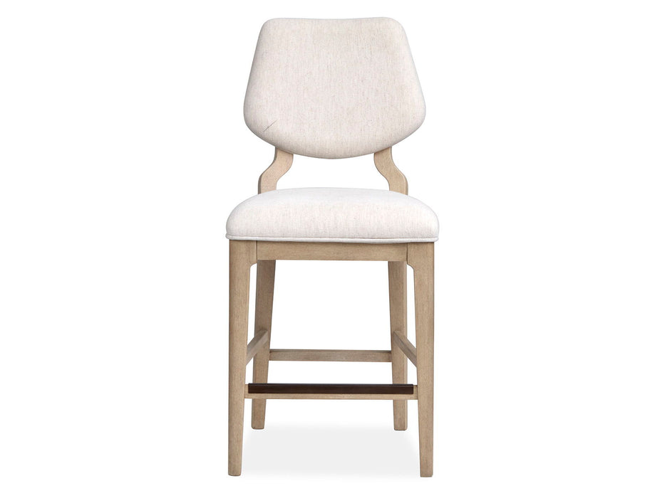 Sunset Cove - Counter Chair With Upholstered Seat and Back (Set of 2) - Sanibel Brown