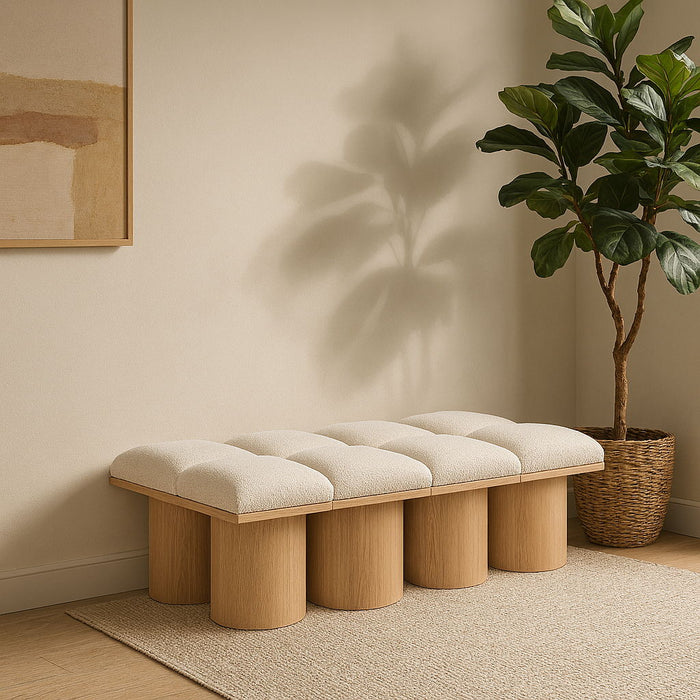 Pavilion - 8 Piece Modular Bench With Natural Base