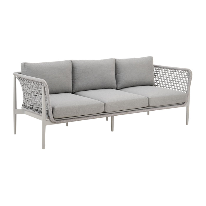 Rhodes - Outdoor Patio Sofa - Light Gray