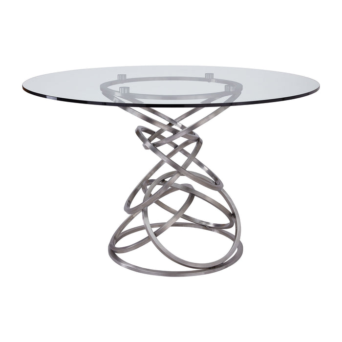 Wendy - Contemporary Dining Table Glass Top - Clear