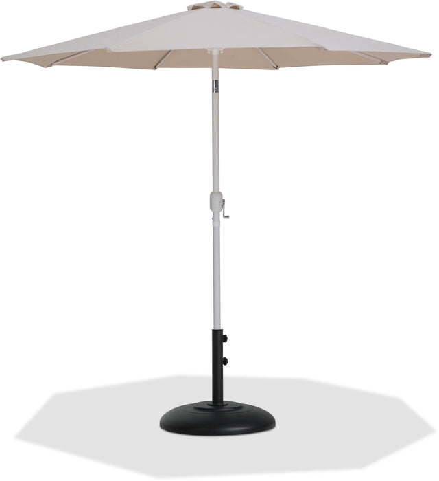 Fiji - Aluminum Patio Umbrella With Round Black And White Base