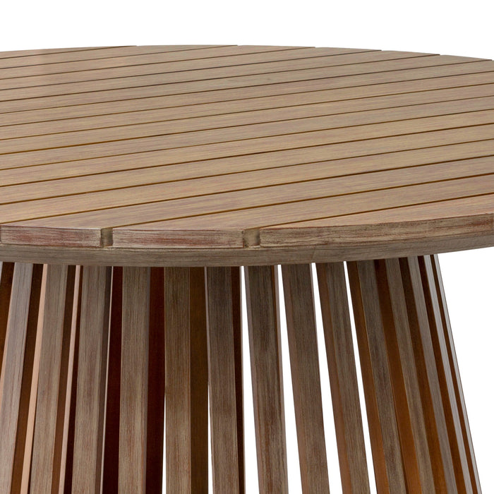 Escondido - Outdoor Patio Round Dining Table - Light Eucalyptus