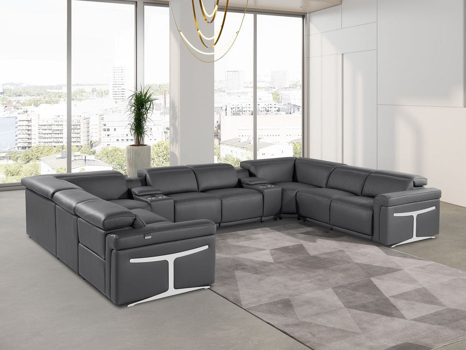 1126 - 10-Piece U-Shaped Sectional Sofa In With 4 Power Recliners & Power Headrests