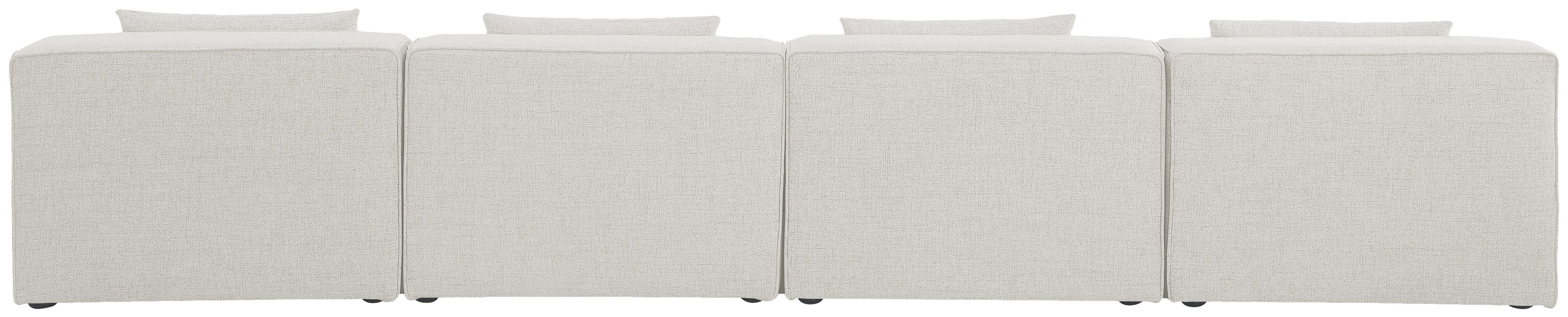 Cube - Linen Modular 4 Seat Armless Sofa