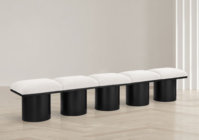 Pavilion - 5 Piece Modular Bench With Black Base