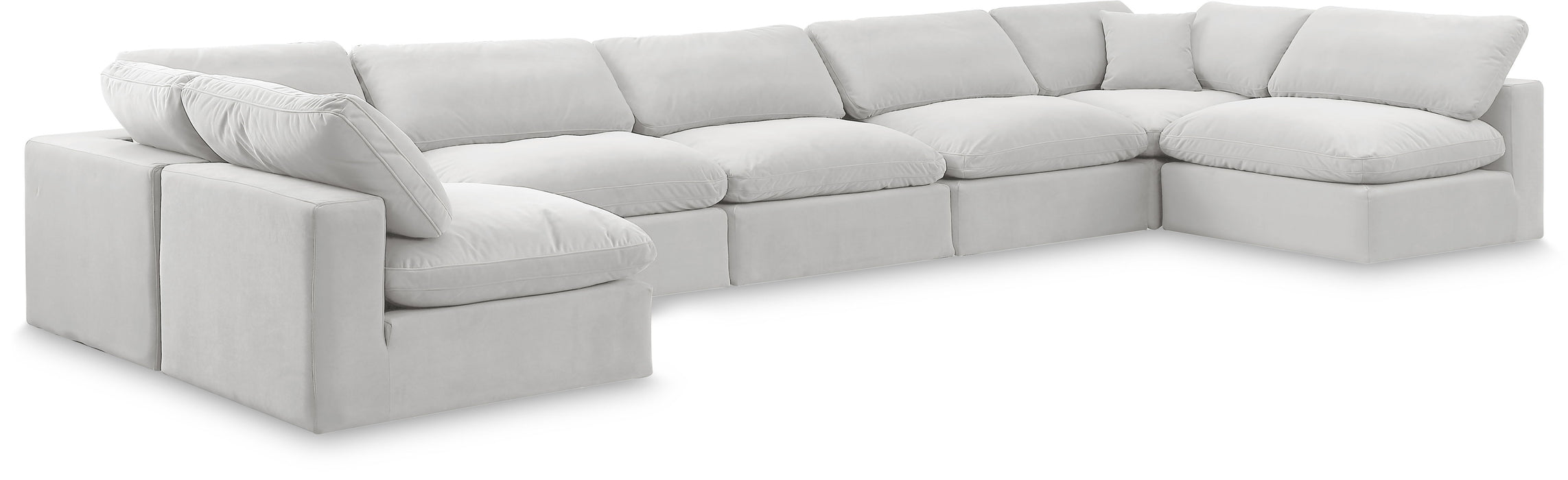 Comfy - 7 Piece Velvet Modular Armless Sectional