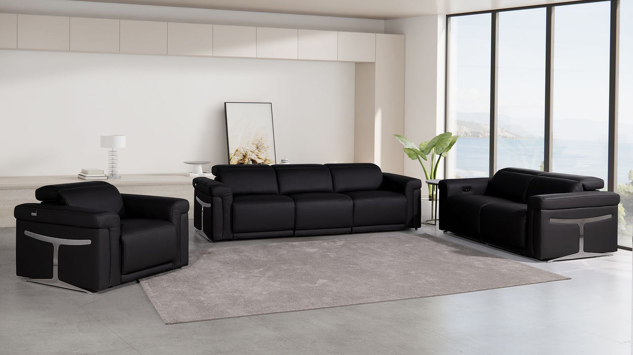 1126 - 6-Piece Modular Power Reclining Sofa, Loveseat & Chair Set In With 5 Power Recliners & Power Headrests