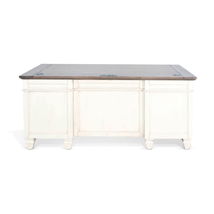 Carriage House - Desk - Cottage White / Europen Dark