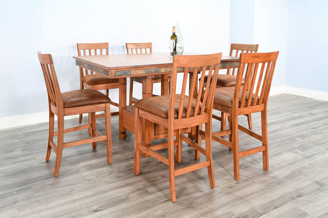 Sedona - Traditional Counter Height 7 Piece Dining Set - Rustic Oak