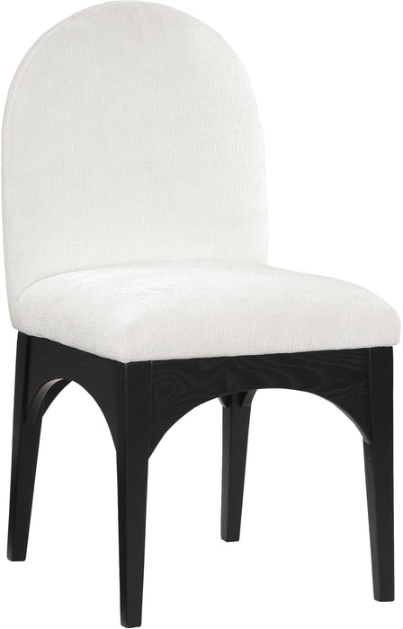 Waldorf - Chenille Dining Side Chair With Black Legs