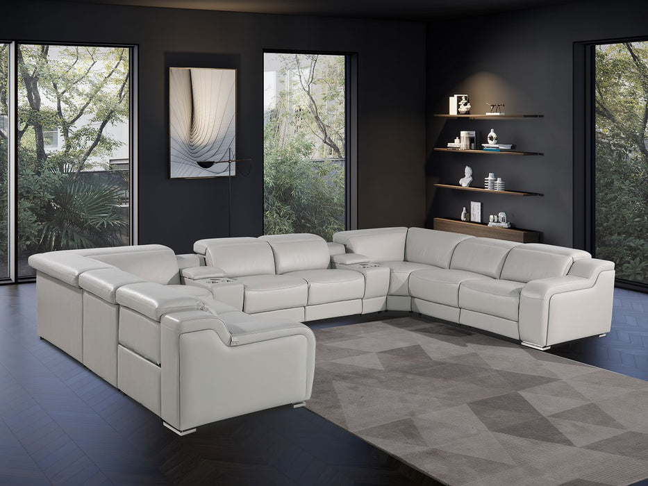 1116 - 10-Piece U-Shaped Sectional Sofa In With 4 Power Recliners & Power Headrests