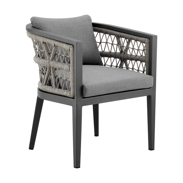 Zella - Outdoor Patio Dining Chair (Set of 2) - Light Gray / Earl Gray