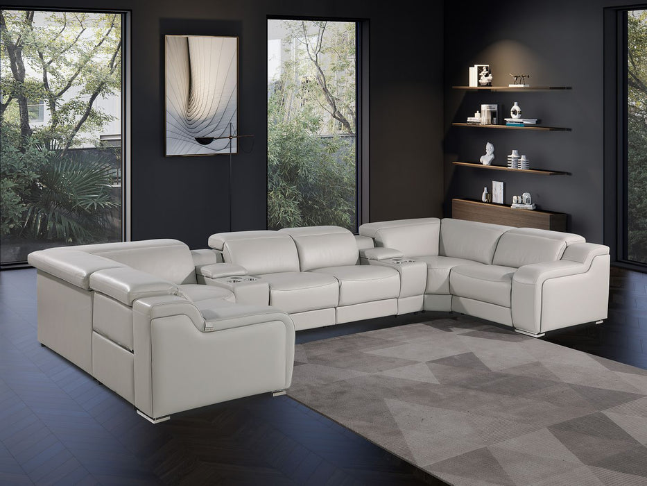 1116 - 8-Piece U-Shaped Sectional Sofa In With 4 Power Recliners & Power Headrest