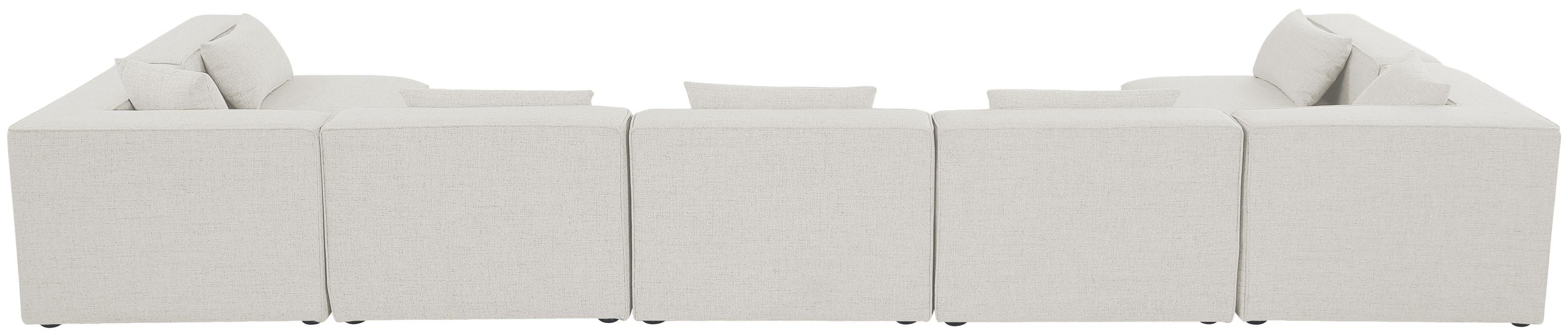 Cube - Linen 7 Piece Modular U-Shaped Sectional