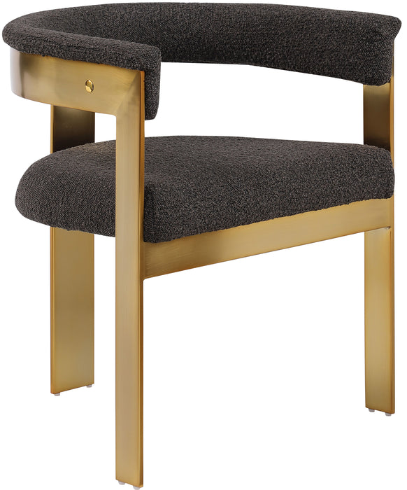 Romeo - Boucle Dining Chair With Gold Base (Set of 2)