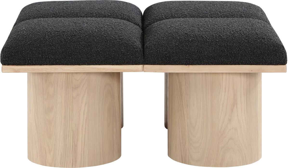 Pavilion - 4 Piece Modular Bench With Natural Base