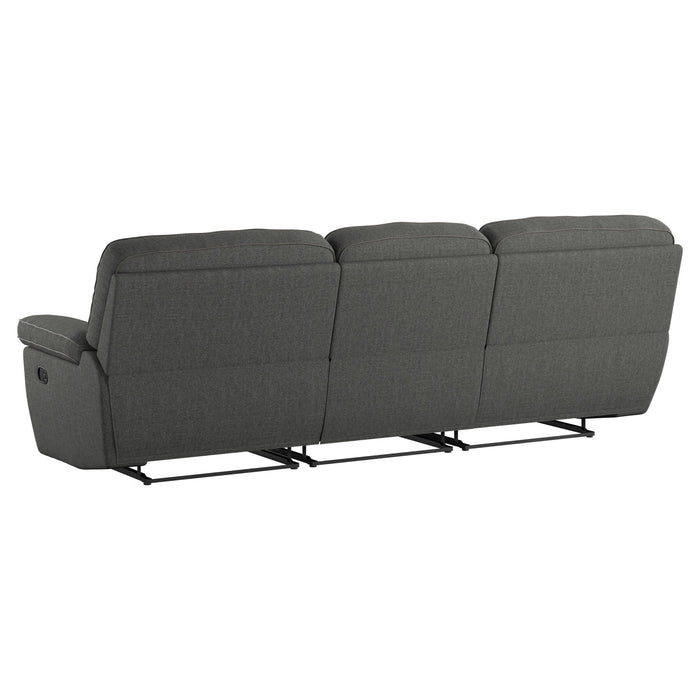 Harvey - Power Loveseat With 2 Power Headrest - Mottled Gray