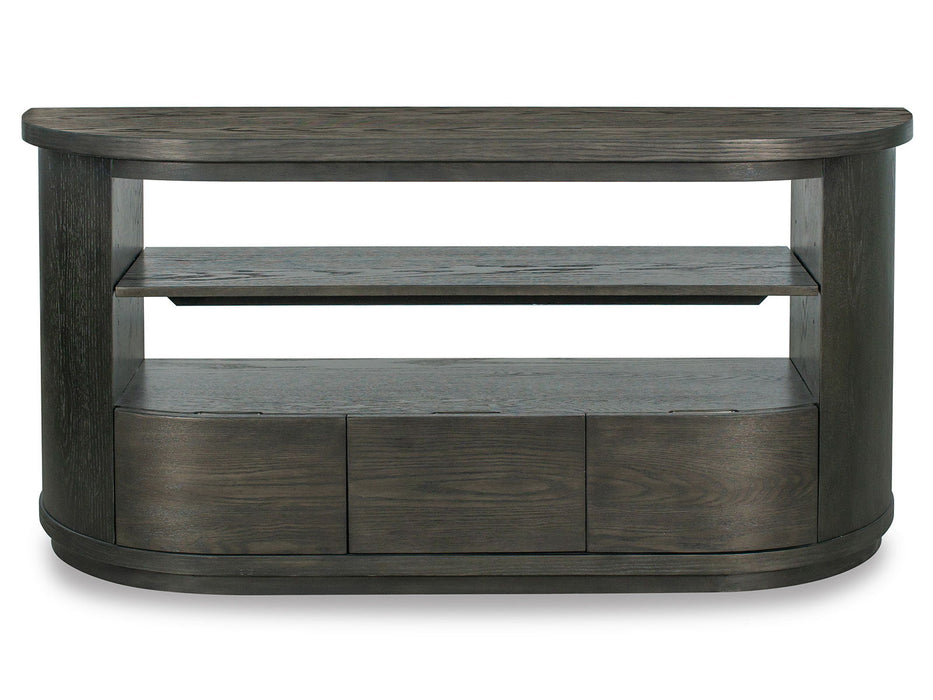 Bosley - Wood Demilune Sofa Table - Coffee Bean