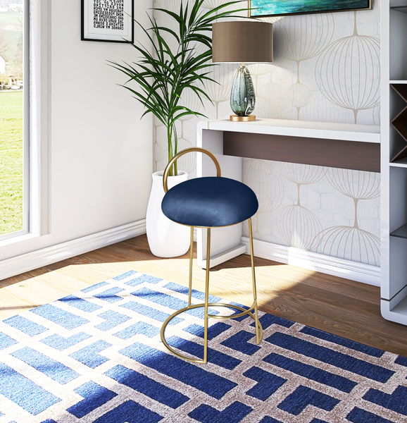 Ring - Counter Stool with Gold Legs