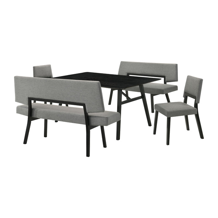Channell - Black Wood Dining Table Set