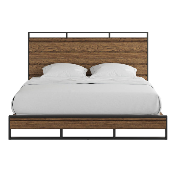 Hendrick - Complete King Bed - Sepia Brown