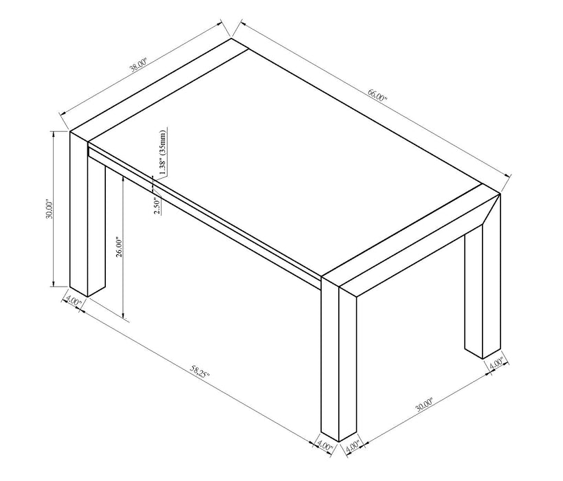 Jules - Faux Marble Dining Table - Charcoal / White