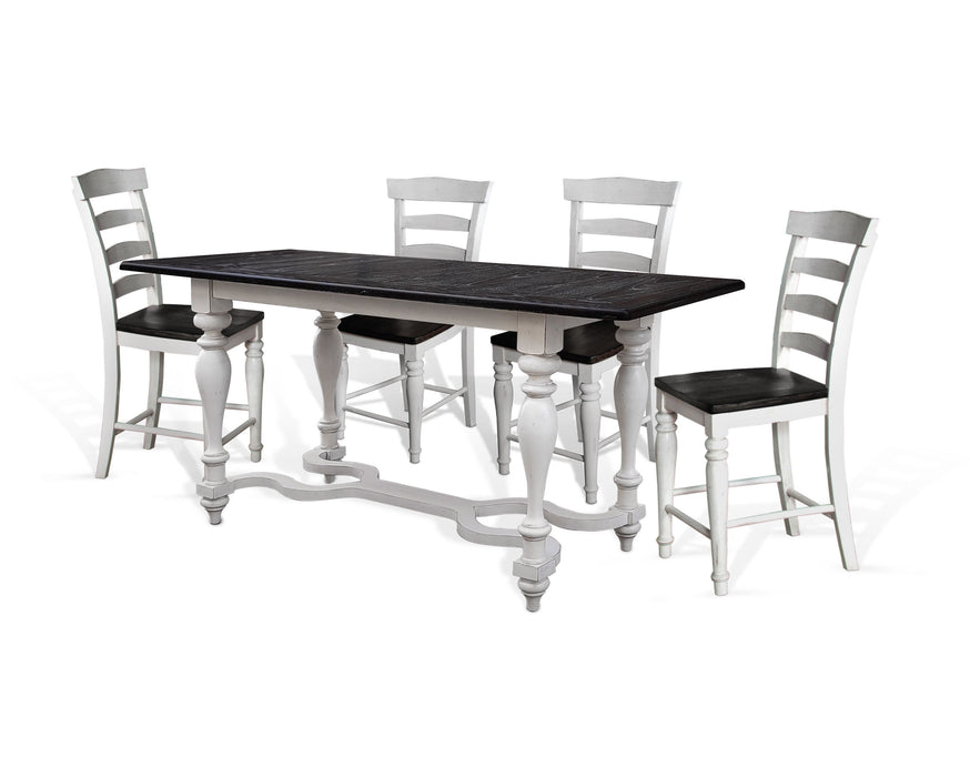 Carriage House - Friendship Table - Cottage White / Europen Dark