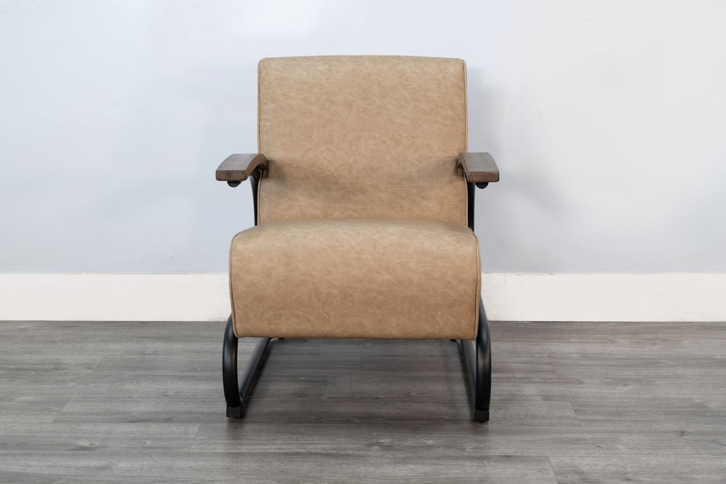 Nash Modern - Industrial Accent Chair With Metal Frame