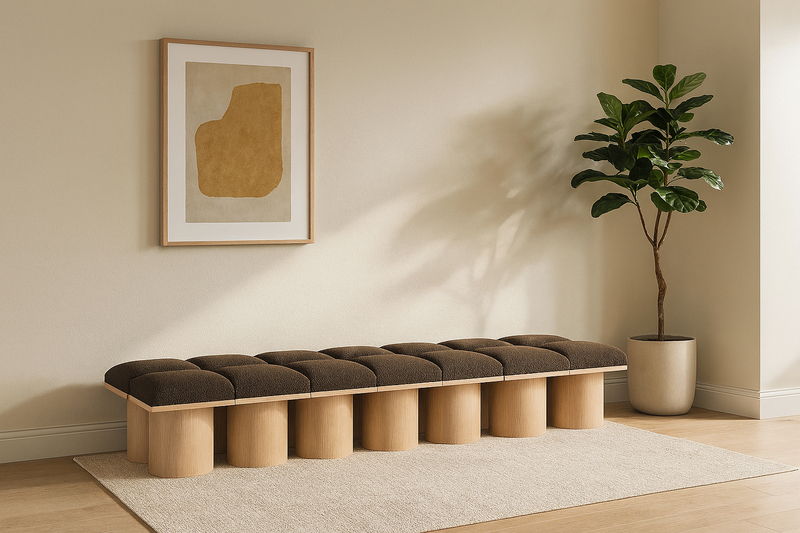 Pavilion - 14 Piece Modular Bench With Natural Base