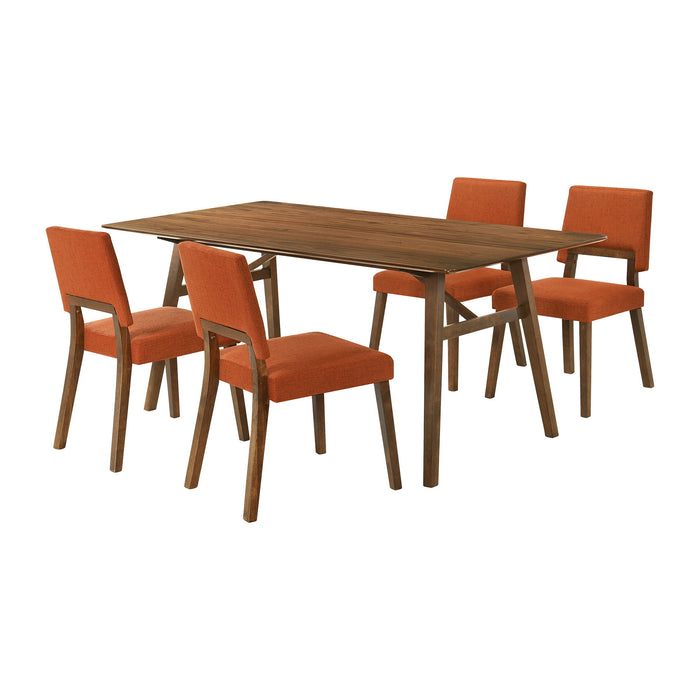 Channell - Walnut Wood Dining Table Set