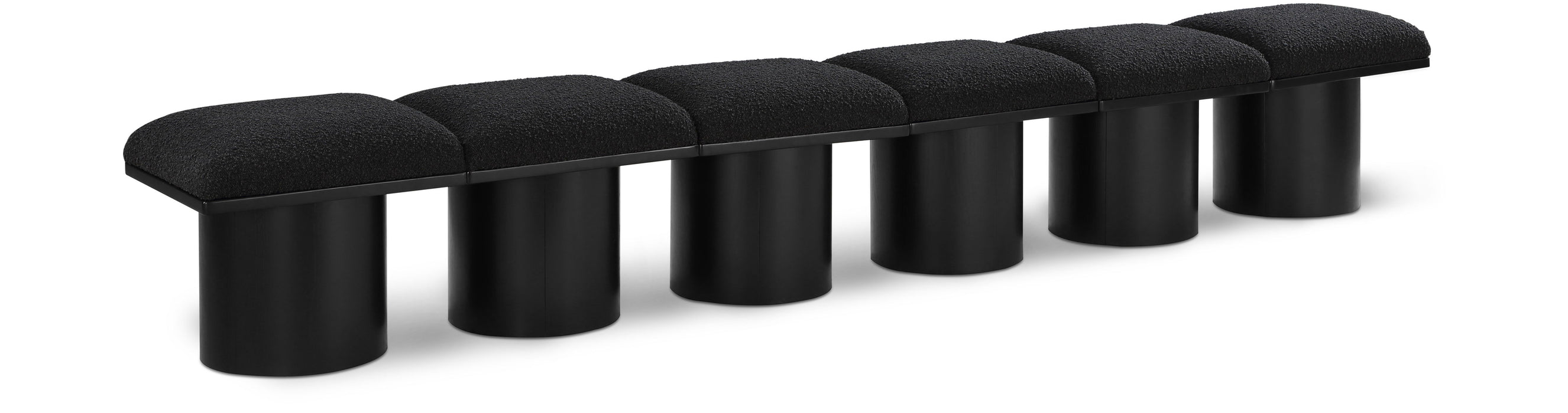 Pavilion - 6 Piece Modular Bench With Black Base