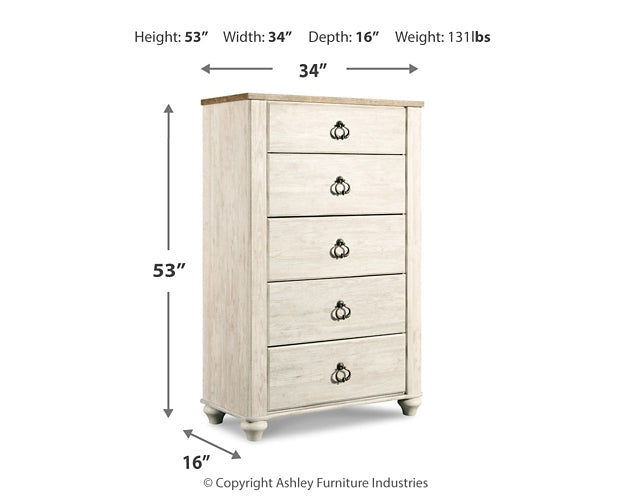 Willowton Five Drawer Chest