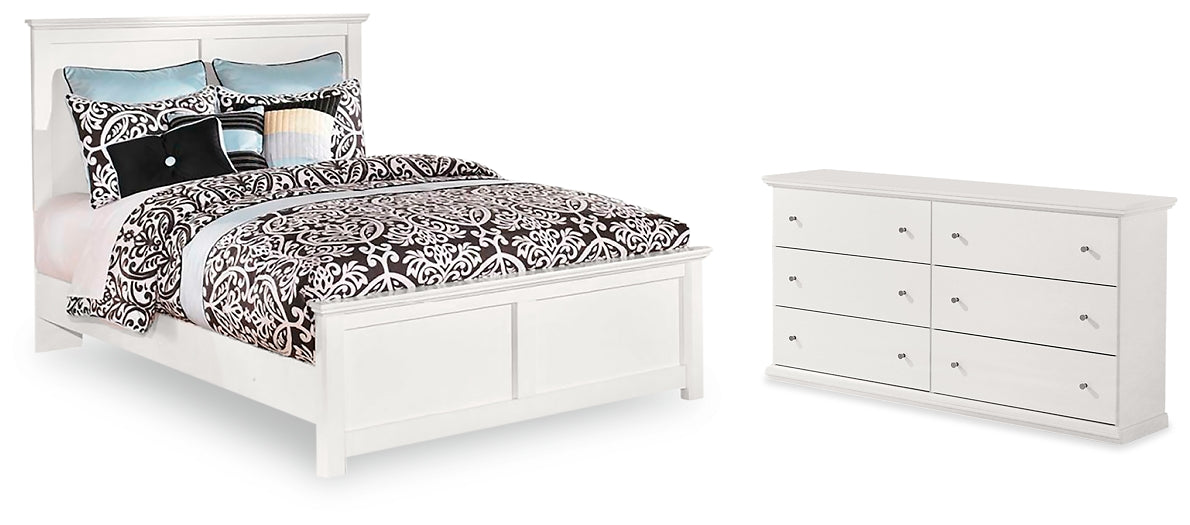 Bostwick Shoals King Panel Bed with Mirrored Dresser, Chest and 2 Nightstands