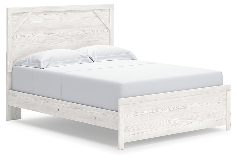 Gerridan Queen Panel Bed with Mirrored Dresser and 2 Nightstands