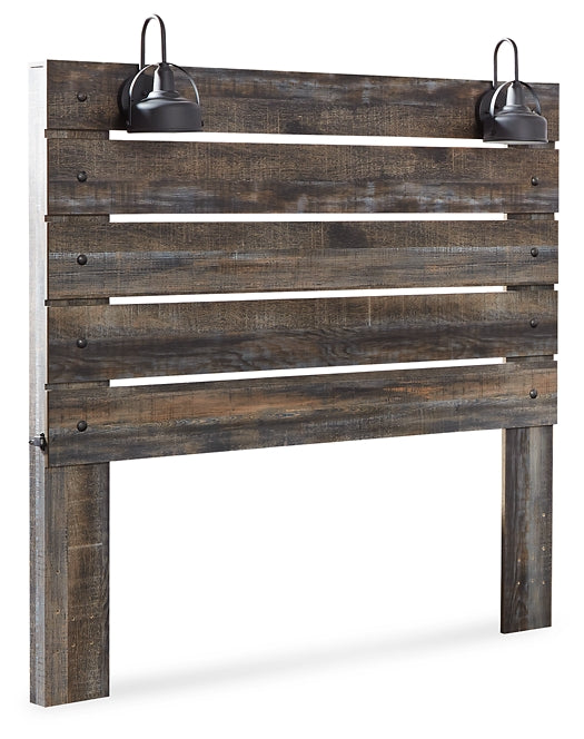 Drystan Queen Panel Headboard with Mirrored Dresser and Chest