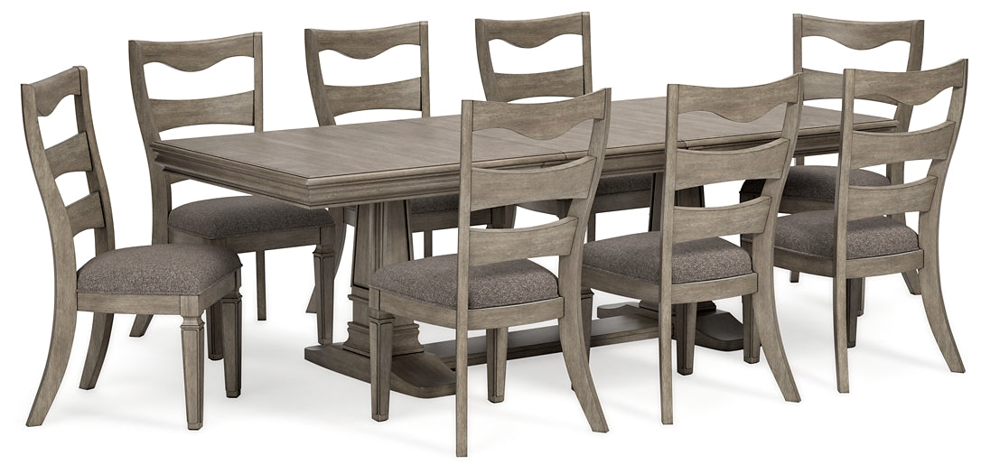 Lexorne Dining Table and 8 Chairs