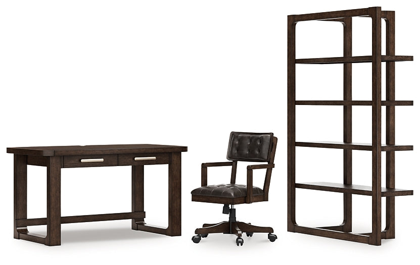Breckington Home Office Desk with Chair and Storage