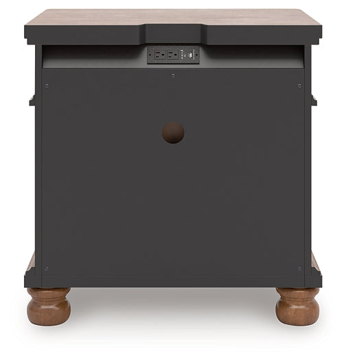 Rowlenstown California King Poster Bed with Mirrored Dresser and Nightstand