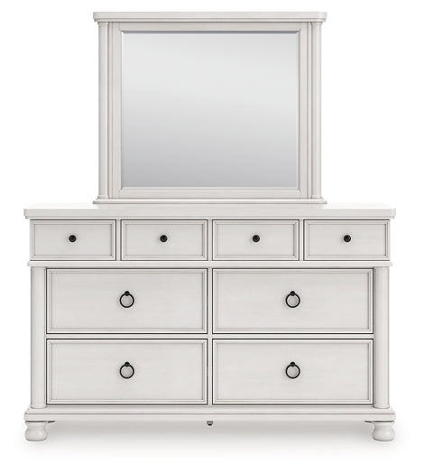Rowlenstown Queen Poster Bed, Dresser, Mirror and Nightstand