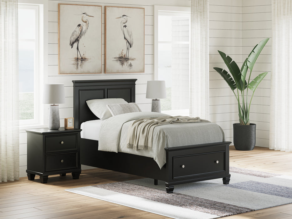 Lanolee Twin Panel Storage Bed, Dresser and Mirror
